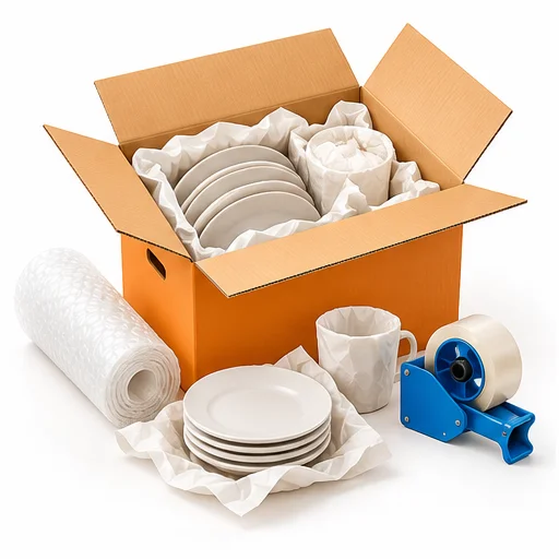 Illustration of packing & unpacking